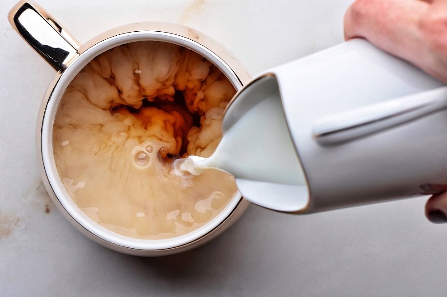 High Angle View Of Tea In Mug